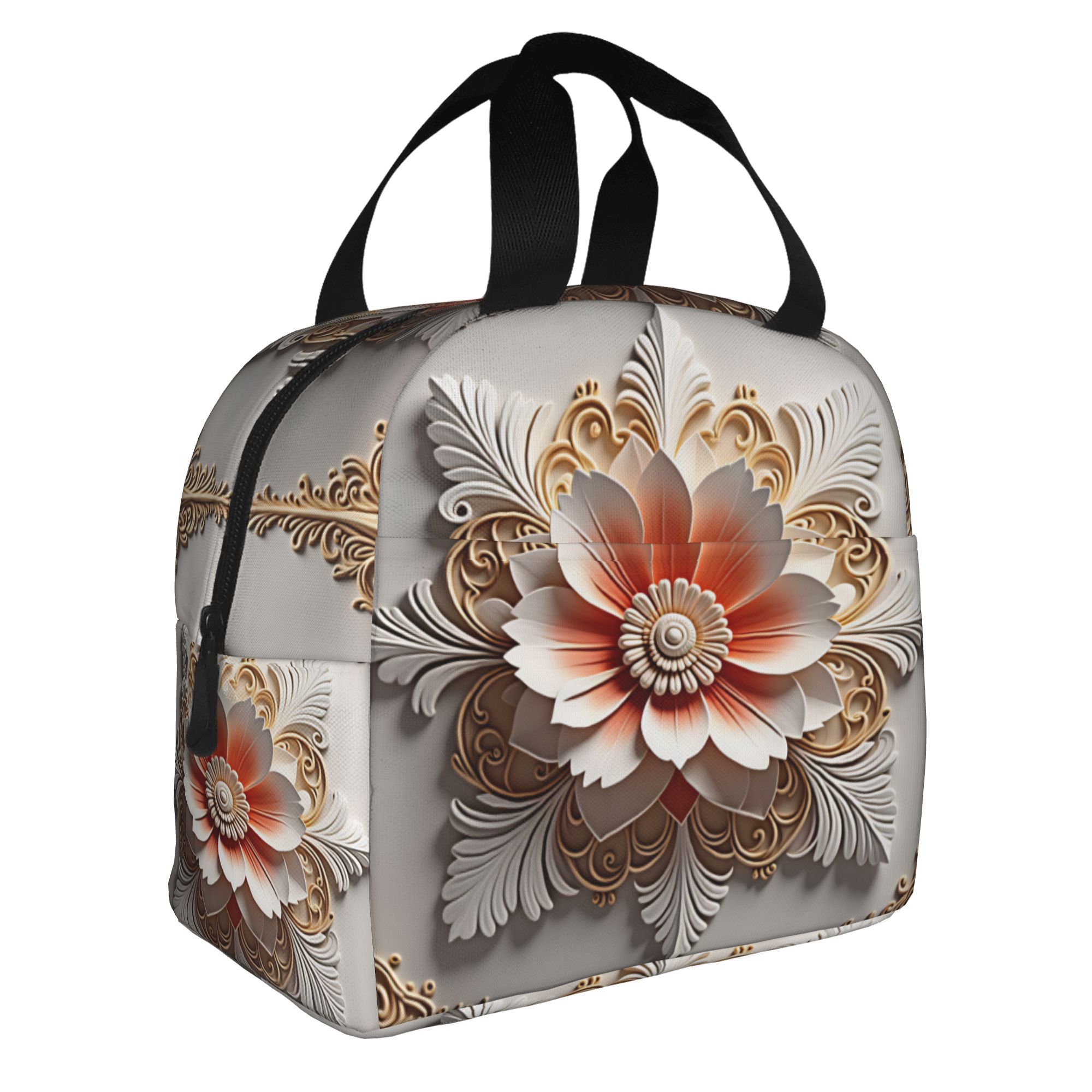 Luxury Bags For School - 패션 트렌드 3D 꽃무늬 보온 도시락
