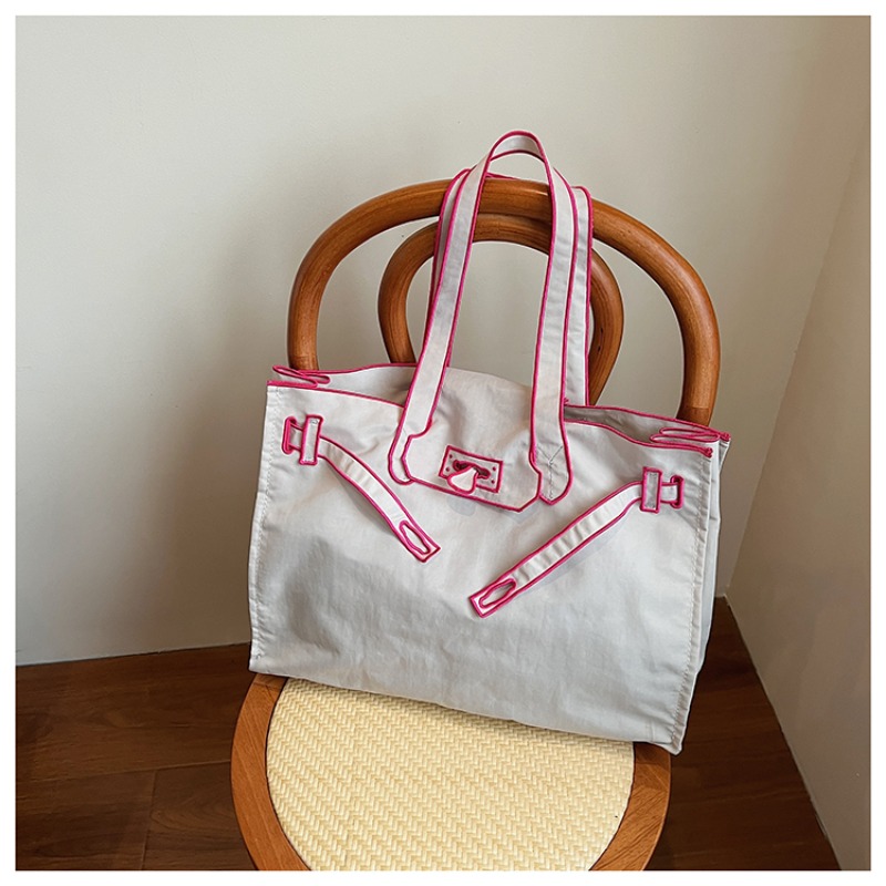 Canvas Tote Designer - 재미있는 디자인의 가벼운 나일론 숄더백 대용량