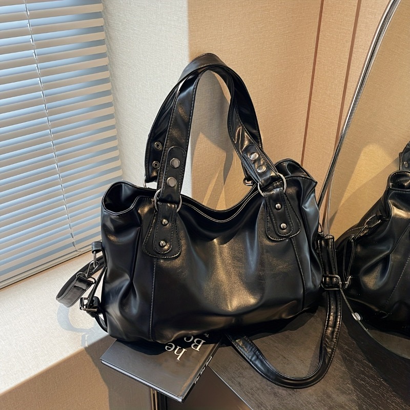 Luxury Bags Vip - 지퍼 클로저가 있는 대용량 빈티지 가죽