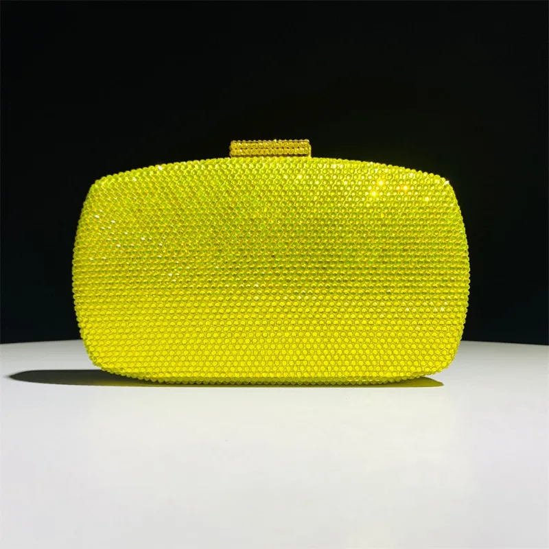 Luxury Bags Yellow - 고급 럭셔리 라인스톤 핸드백 여성 패션