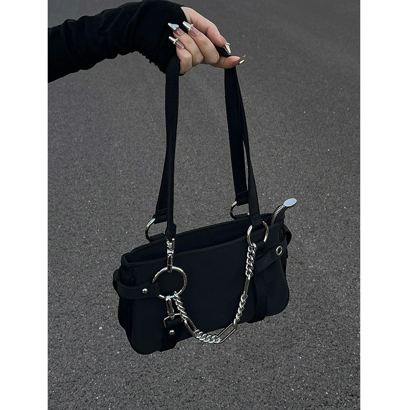 Canvas Tote Designer - 패션 디자인 고딕 체인 여성 겨드랑이