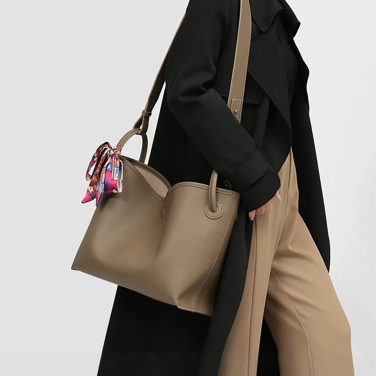 Luxury Bags Leather - 라이트 럭셔리 고급 여성용 토트백 PU