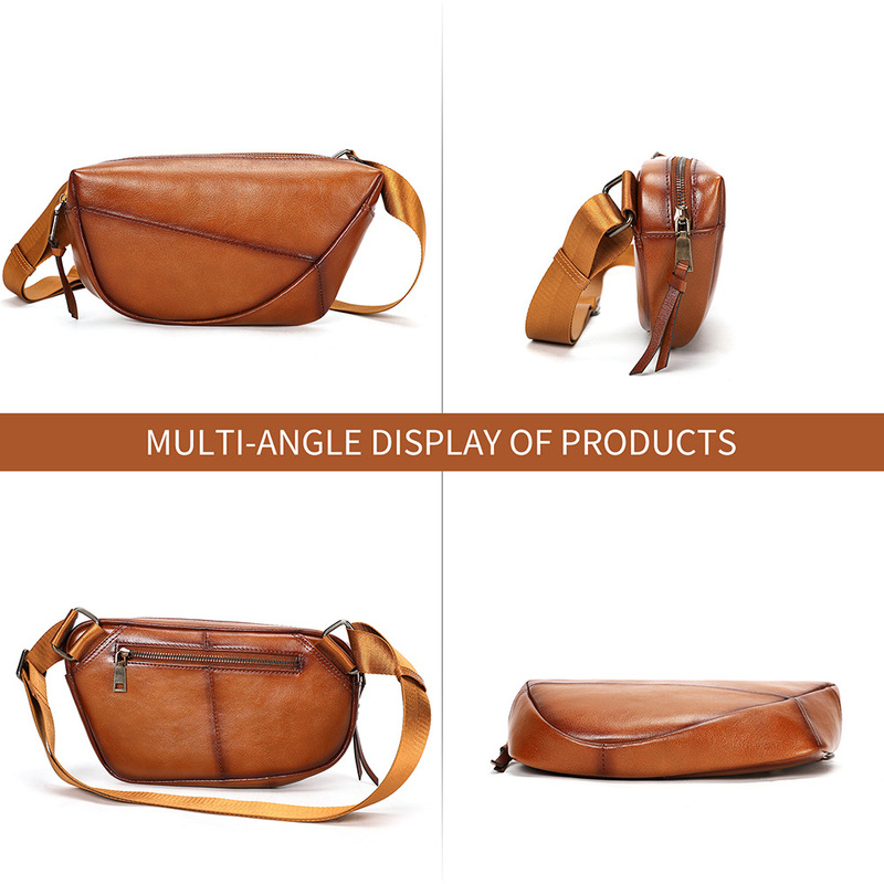 Saddle Bag Distressed - 빈티지 디스트레스드 스타일의 천연 가죽 남성용