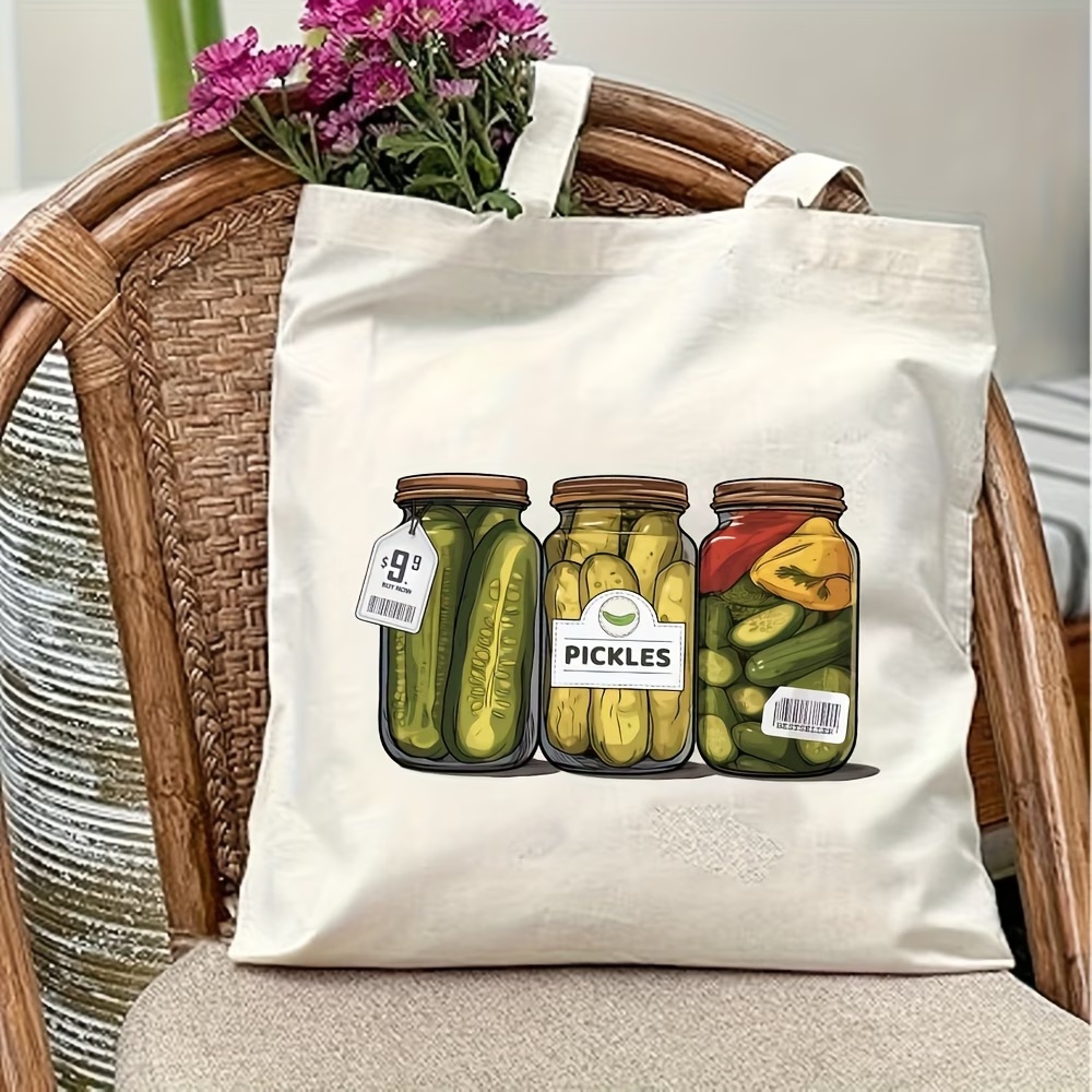 Canvas Tote Designer - 김치 패턴 디자인의 대용량 튼튼한 캔버스