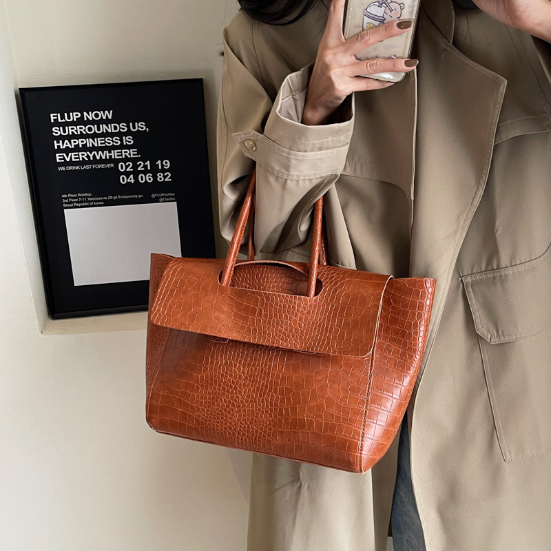 Luxury Bags Vip - 여성용 대용량 핸드백 레트로 통근용 토트백,