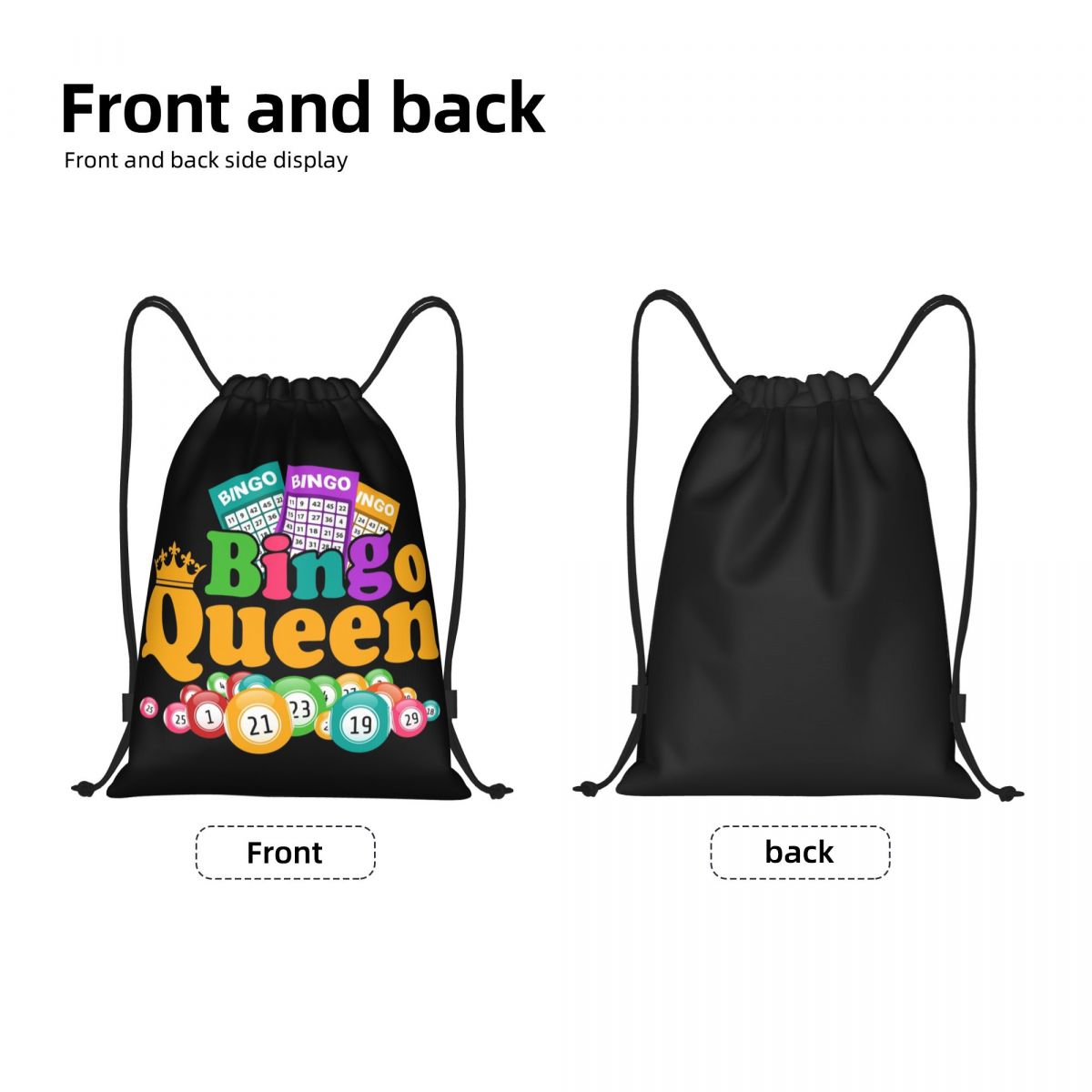 맞춤 빙고 퀸 게임 연인 드로스트링 백, 요가 배낭 훈 - Luxury Yoga Bags 리뷰 및 가격