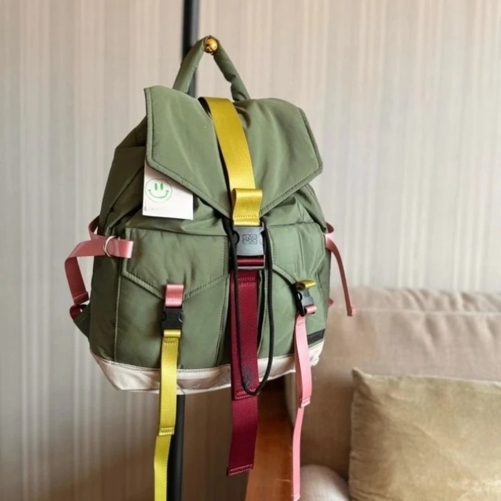 고급스러운 색상의 웹 소재 버클 백팩, 여성용 방수 나 - Luxury Bags For School 리뷰 및 가격
