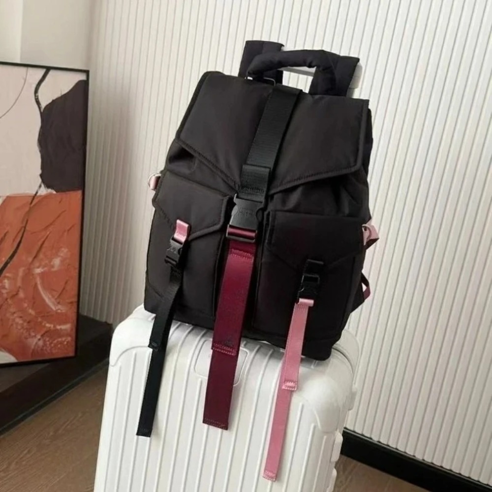 고급스러운 색상의 웹 소재 버클 백팩, 여성용 방수 나 - Luxury Bags For School 리뷰 및 가격