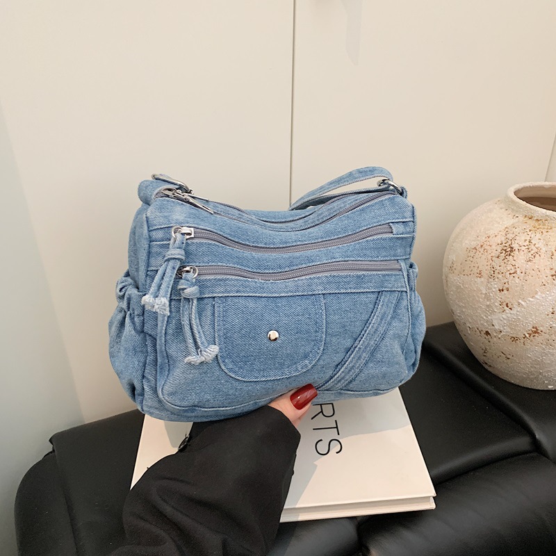 스트릿 스타일 레트로 블루 데님 백 2026 여름 멀티 - Luxury Bags Vip 리뷰 및 가격