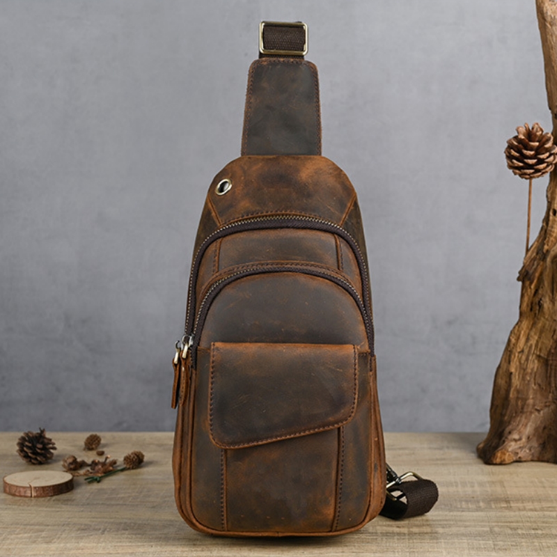 디자이너 럭셔리 다기능 남성 가슴 가방 대용량 야외 남 - Luxury Bags Leather 리뷰 및 가격