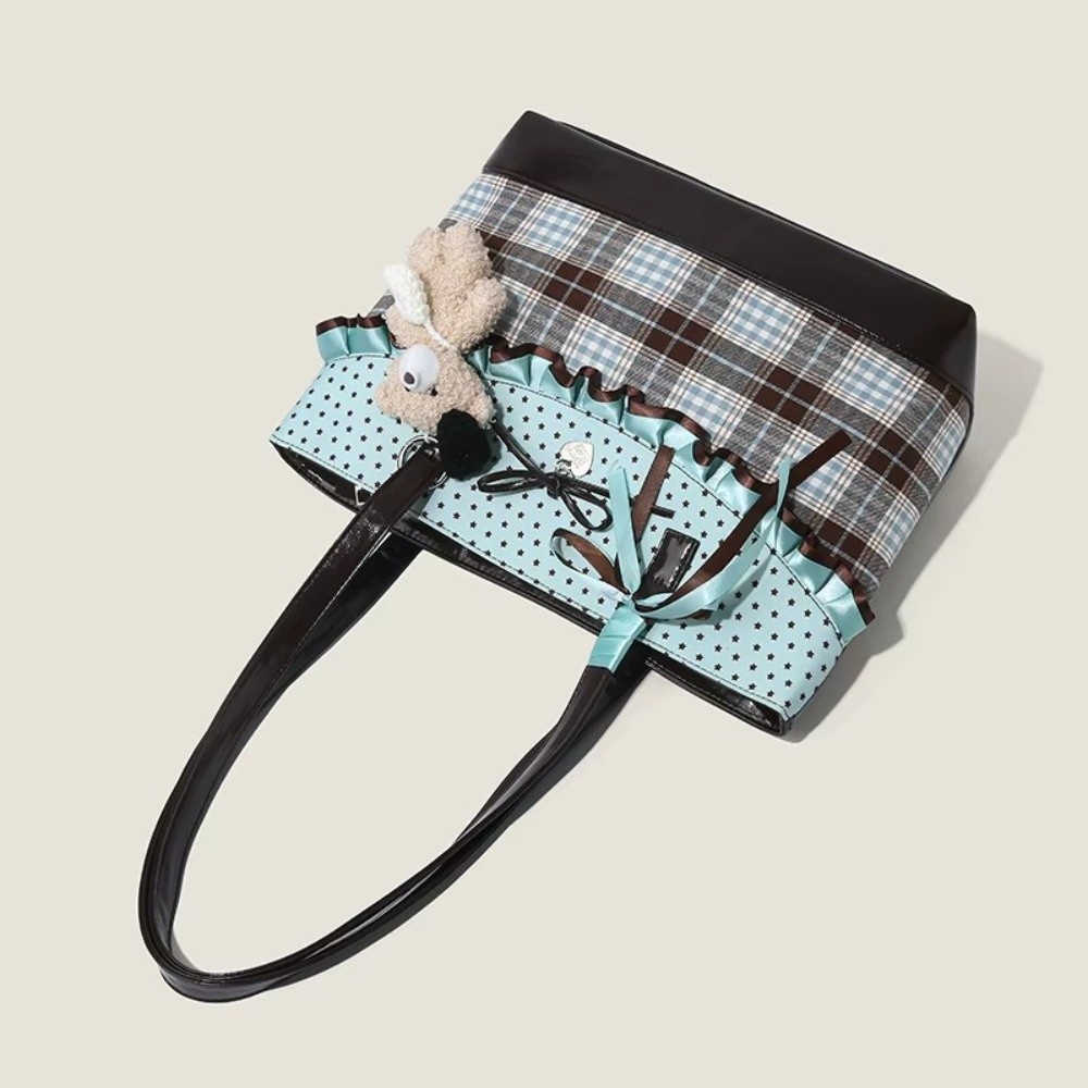 민트 그린 캔버스 토트백 초콜릿 색상 체크무늬 토트백  - Canvas Tote Designer 리뷰 및 가격