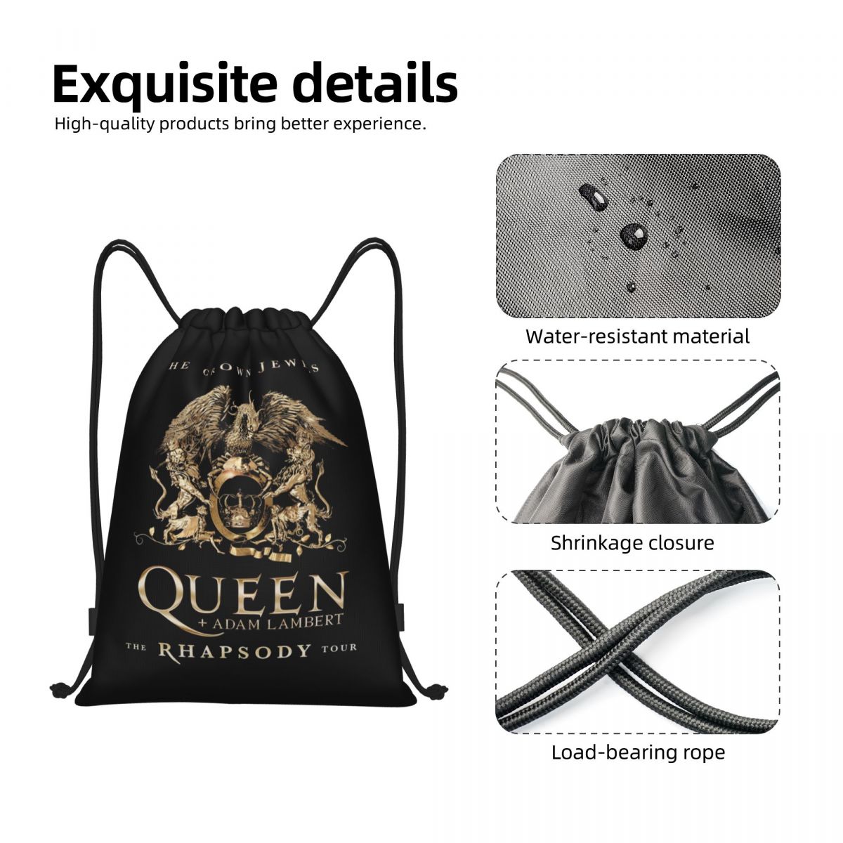 맞춤형 프레디 머큐리 크라운 드로스트링 백, 쇼핑 요가 - Luxury Yoga Bags 리뷰 및 가격