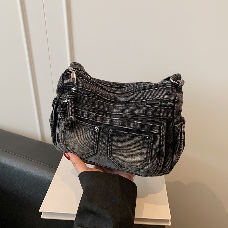 한국 패션 워싱 데님 배색 스몰 스퀘어 백 2026 신 - Luxury Bags Vip 리뷰 및 가격