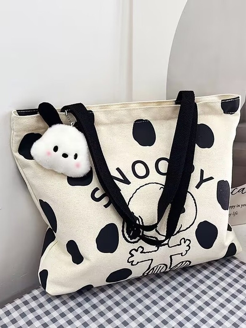 여성용 만화 스누피 캔버스 숄더백 대용량 토트백 학생용 - Canvas Tote Designer 리뷰 및 가격
