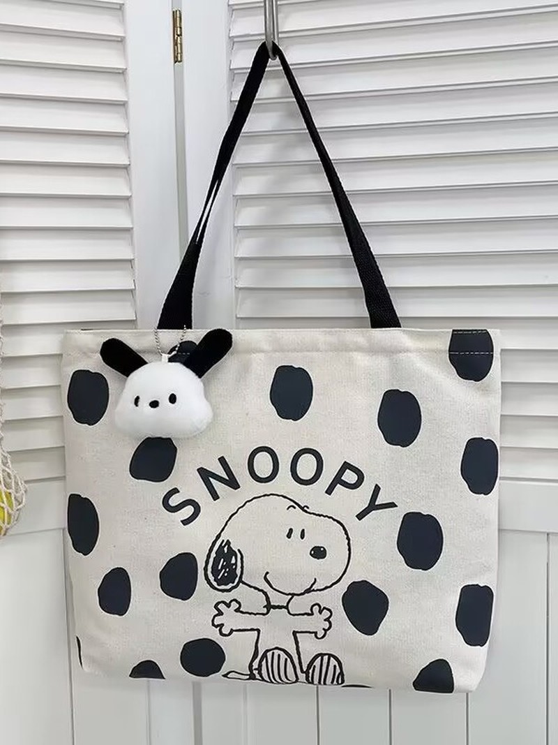 여성용 만화 스누피 캔버스 숄더백 대용량 토트백 학생용 - Canvas Tote Designer 리뷰 및 가격