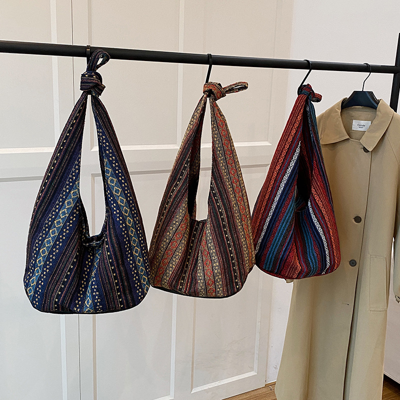 여성용 스트라이프 대용량 크로스바디 백 숄더백 캔버스  - Canvas Tote Designer 리뷰 및 가격
