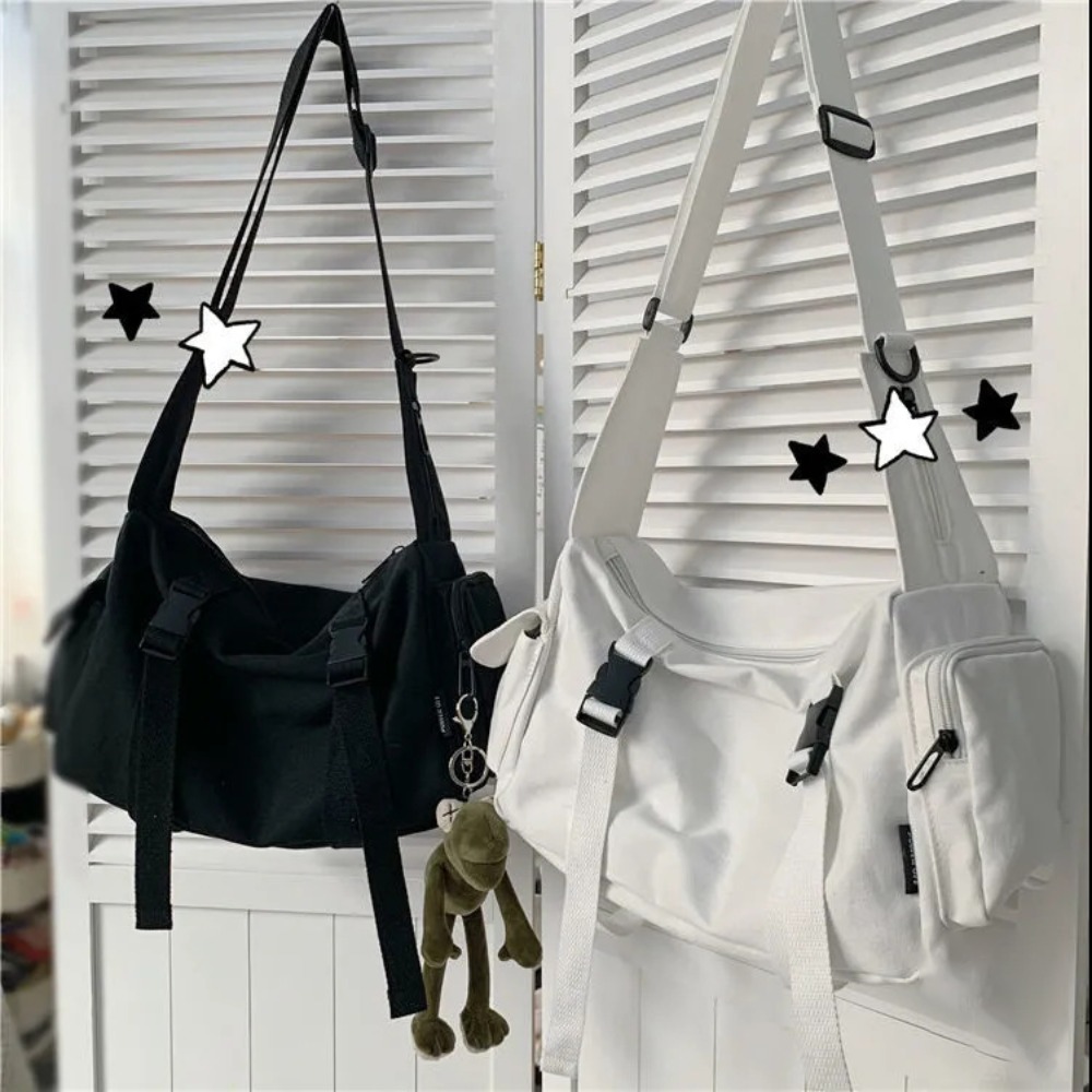 여성용 블랙 크로스 바디 백, 포켓 캔버스 디자인, 대 - Canvas Tote Designer 리뷰 및 가격