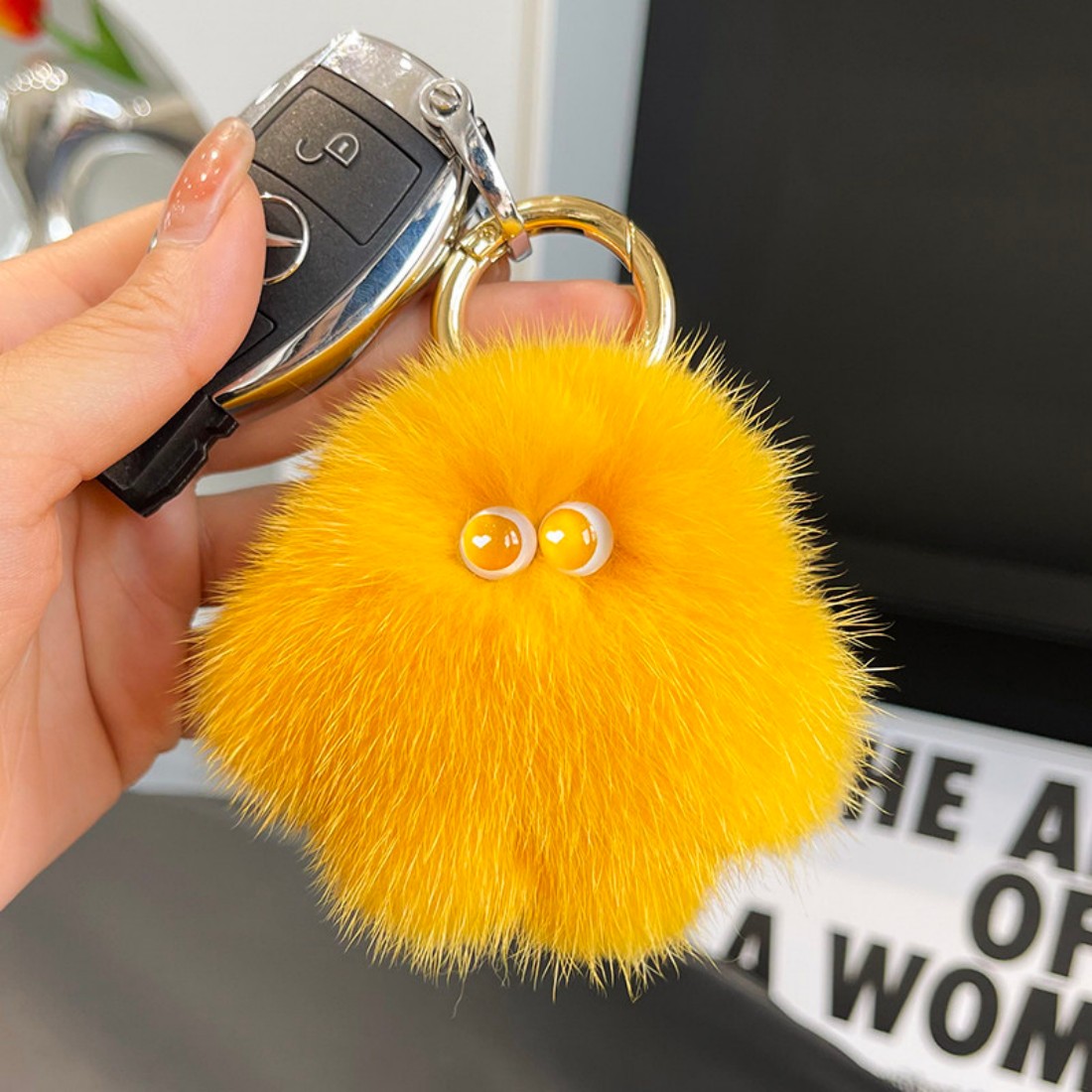 럭셔리 8cm 플러피 리얼 밍크 퍼 백팩 플러시 인형  - Luxury Bags Yellow 리뷰 및 가격