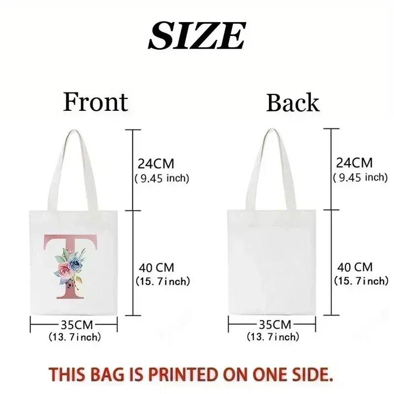 1개 플로럴 러브레터 프린트 토트백 대용량 여성 쇼핑백 - Canvas Tote Designer 리뷰 및 가격
