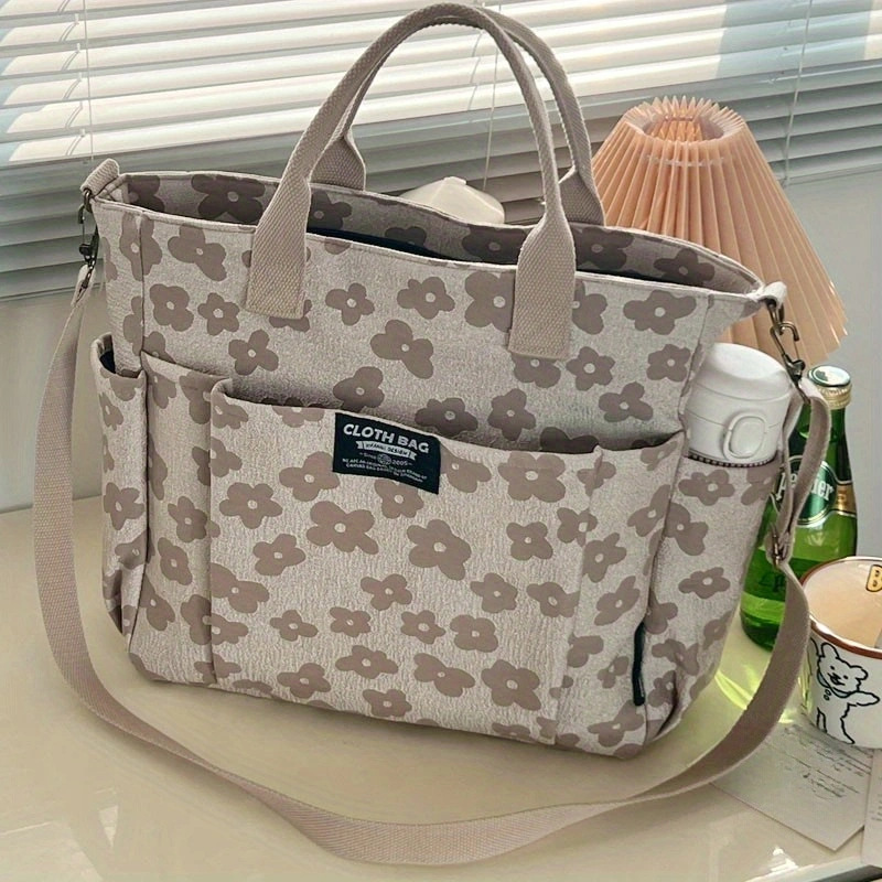 여성을 위한 클래식 플로럴 캔버스 토트백 넉넉한 다중  - Canvas Tote Designer 리뷰 및 가격