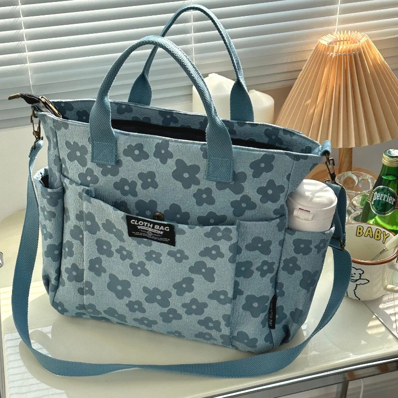 여성을 위한 클래식 플로럴 캔버스 토트백 넉넉한 다중  - Canvas Tote Designer 리뷰 및 가격