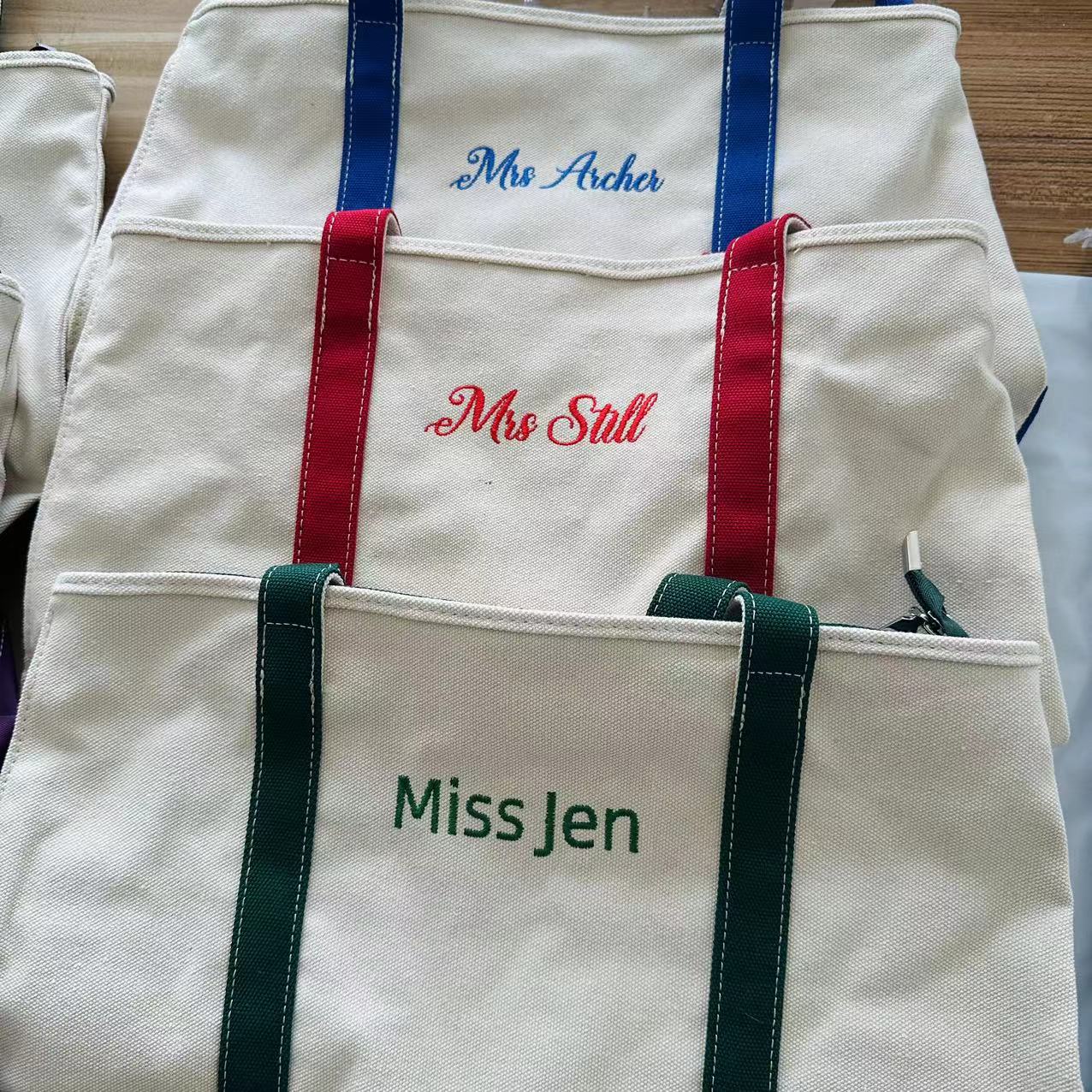 맞춤형 자수 이름 가방, 보트 토트백, 학교 토트백,  - Canvas Tote Designer 리뷰 및 가격