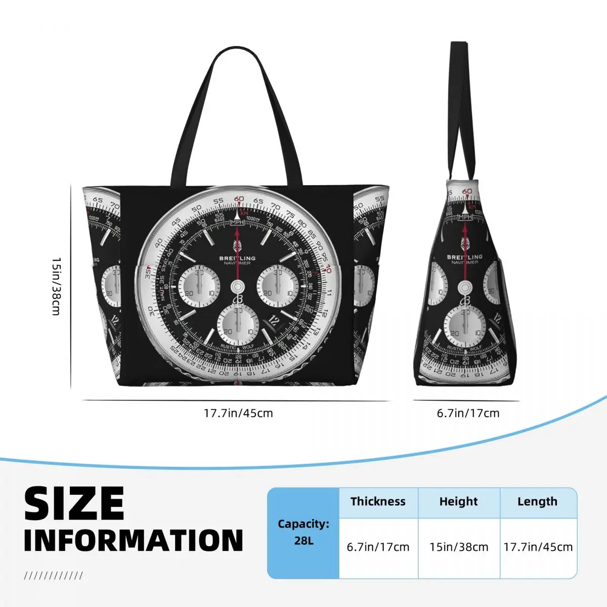 블랙 럭셔리 시계 모양 비치 토트백 스포츠 짐 요가 더 - Luxury Yoga Bags 리뷰 및 가격