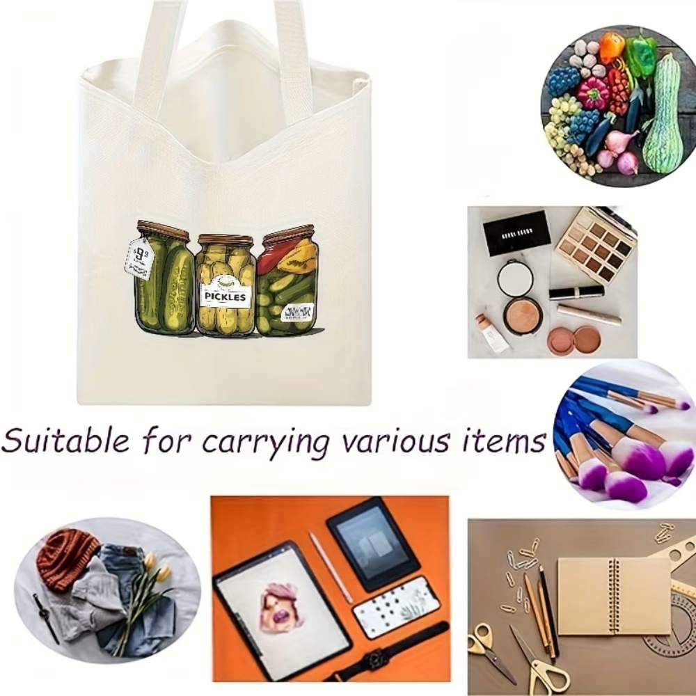 김치 패턴 디자인의 대용량 튼튼한 캔버스 토트백, 재사 - Canvas Tote Designer 리뷰 및 가격