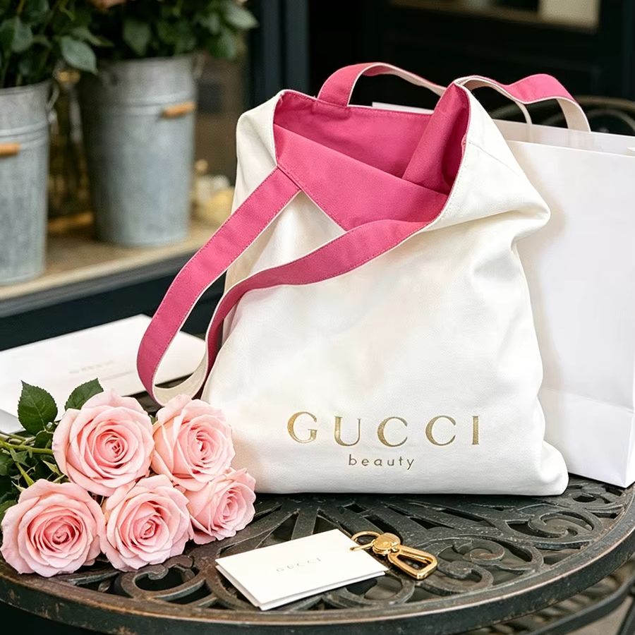 구찌 여성 캔버스 토트백 양면 디자인 로즈 핑크 화이트 - Canvas Tote Designer 리뷰 및 가격