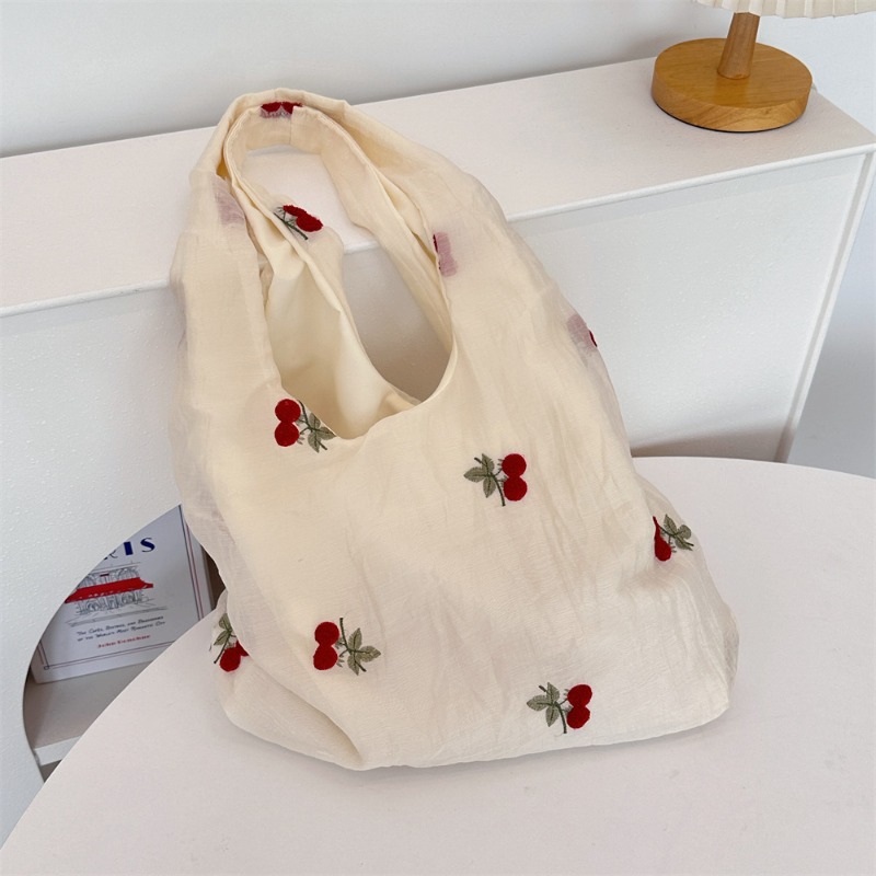 디자이너 명품 체리 자수 캔버스 토트백 여성 숄더 비치 - Canvas Tote Designer 리뷰 및 가격